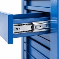 Troli Peralatan Fabrikasi Logam Profesional - Troli Bengkel Lapisan Bubuk Biru Heavy Duty dengan Pegboard, Layanan OEM