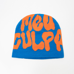 หมวกถักลายหัวกะโหลกผ้าแจ็คการ์ดถักแบบกลับด้านได้สำหรับ Y2K ฤดูหนาวออกแบบได้ตามต้องการปัก3D สำหรับชายหาดหรือธุรกิจ - Product Image 5