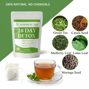 Teh Pelangsing Detoks Alami <span class=keywords><strong>28</strong></span> Hari untuk Dewasa, Campuran Herbal 100% untuk Manajemen Berat Badan, Dukungan Gaya Hidup Rendah Lemak dalam Kemasan Kantong - Product Image 2