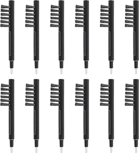 Cepillo de limpieza de audífonos negro 6 cepillos <span class=keywords><strong>limpiador</strong></span> con imán y herramienta de limpieza de audífonos de bucle para amplificador de sonido Airpods - Product Image 4
