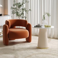 Fauteuil individuel de luxe moderne en velours durable avec repose-pieds, design confortable pour chambre, salon, hôtel, fauteuil d'appoint de loisirs