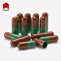 Capsules vides en gélatine à finition mate SINOPEK, sans poussière, impression personnalisée du logo, OEM, usine GMP, vente en gros