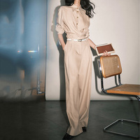 Costumes professionnels pour femmes, 2 pièces, avec empiècements, boutons, imperméables, respirants, tenue formelle, vêtements de travail de bureau
