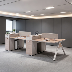 Muebles de Oficina Comerciales, Escritorio de Trabajo para <span class=keywords><strong>4</strong></span> Personas, Escritorio Modular Moderno para Espacios Abiertos de Oficina - Product Image 3