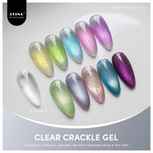 Vernis à ongles gel craquelé transparent JTING Magic Clear, effet craquelé à séchage rapide, sans HEMA/TPO, gel UV, ongles vintage, OEM, marque privée - Product Image 3