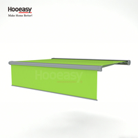 Auvents Hooeasy pour fenêtres, portes, balcons, patios, toits, auvents motorisés à cassette complète, bras repliables, auvent rétractable