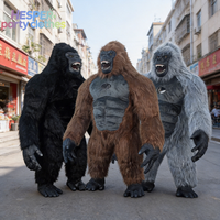 Costume de mascotte gonflable géant King Kong Gorille de Noël de haute qualité HESPER pour adultes unisexe