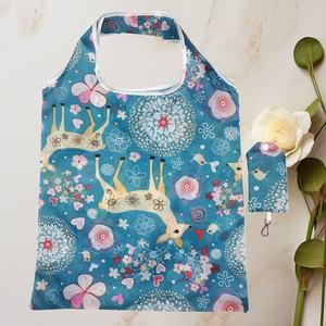 Bolsa de Compras Plegable de Gran Capacidad, Ecológica, de Poliéster con Estampado de Letras, Creativa y Portátil - Product Image 3