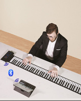 Piano électronique à rouleaux manuel, 88 touches, version professionnelle épaisse, pliable, mobile, portable, pour débutants, vente d'usine