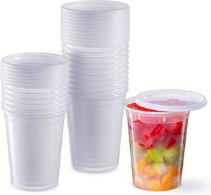 Conteneur de stockage en plastique empilable et étanche pour aliments, boîte à lunch de 32 oz - Product Image 3
