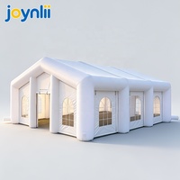 Tente gonflable portable personnalisée à double couche en PVC, chapiteau blanc imperméable pour mariages en plein air