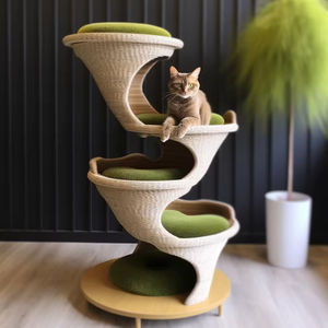New Design Wood & Plastic <b>Cat</b> <b>Scratching</b> <b>Post</b> Beautiful <b>Cat</b> Tree & Condo Furniture Durable Waterproof Scratcher <b>for</b> Indoor <b>Cats</b> - Product Image 2