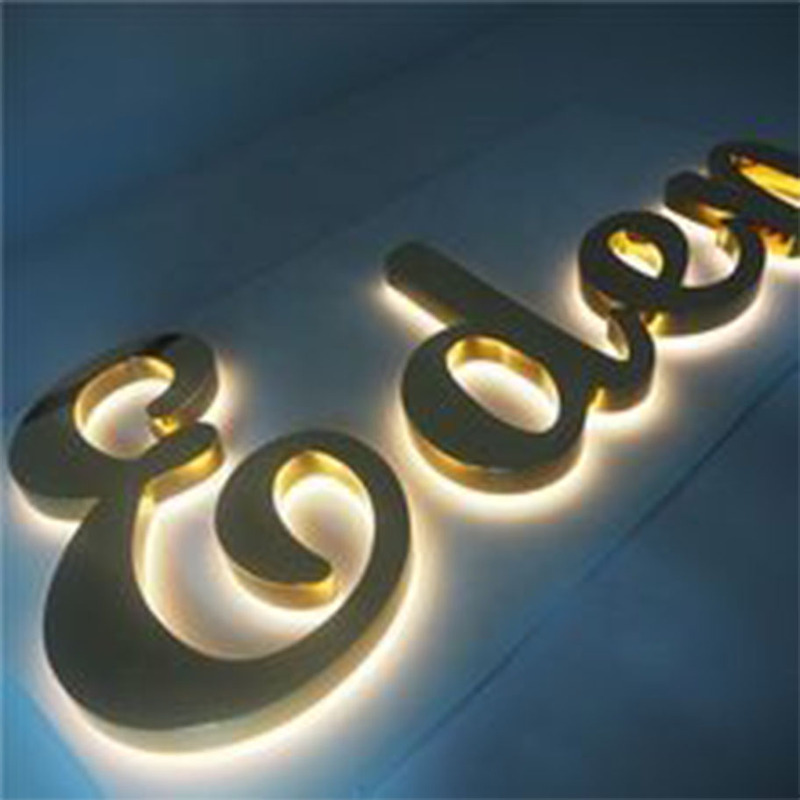 Custom 3D Gold Metal Acrylic Logo