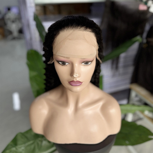 Peluca de Cabello Humano con Ondas Profundas, Color Negro Natural, Peluca con Frente de Encaje HD 13x4 13x6, Pre-Desplumada, de Alta Densidad, Cabello Rizado - Product Image 6