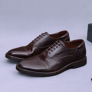 Zapatos de Cuero Italiano de Alta Gama para Hombre, Diseño de Tres Punteras, Formales de Negocios, Transpirables, con Cierre de Cordones para Primavera/Verano - Product Image 3