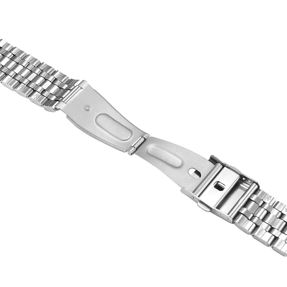 YAZOLE Z G01-20-pulsera de plata para reloj, correa de acero inoxidable para relojes de 20-22mm, de metal sólido