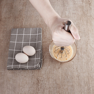 Batteur en acier inoxydable Semi-automatique, grattoir à mélangeur, Clip à aliments à double usage, outil de cuisson manuel, batteur d'œufs, <span class=keywords><strong>fouet</strong></span> pour <span class=keywords><strong>cuisine</strong></span>, pâtisserie - Product Image 5