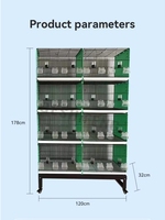 Kit de Connecteurs Modulaires Extensibles et Empilables pour Cages à Oiseaux – Volière en Fil Métallique pour l'Élevage de Pigeons, Canaris, Parakeets, Pinsons et Autres Petits Oiseaux