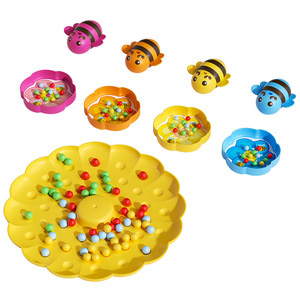 Jeu de collecte de miel sur le thème des abeilles avec perles magnétiques, reconnaissance des couleurs, jeu éducatif interactif parent-enfant pour le bureau - Product Image 2