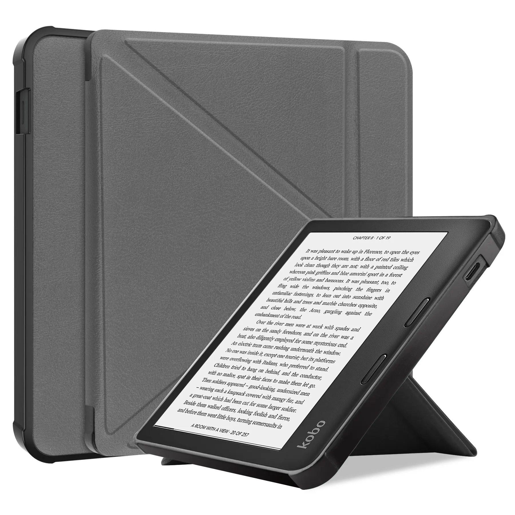 Capa magnética de couro de luxo de fábrica, cobertura de tablet tpu macia e silicone para leitura, kobo liva 2