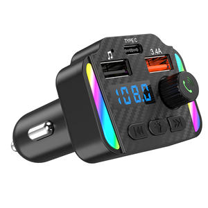 Lecteur MP3 portable pour voiture M52 OLIVER avec fonction mains libres AUX USB FM, lumière d'ambiance colorée et chargeur de voiture - Product Image 5