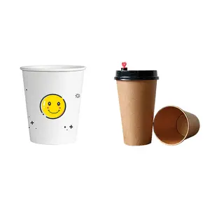 Eco friend new design disposable custom logo printed, 16oz double wall white hot coffer paper cups with lid and sleeves/