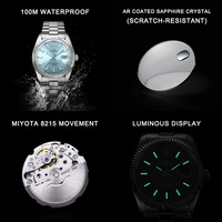 VVS Nouvelle Montre Homme Japon Mécanique Automatique Mouvement 8215 100M Étanche Mode Décontracté OEM ODM Low MOQ