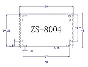 กล่องควบคุมอะลูมิเนียมอัดขึ้นรูป CNC ขนาด 66*43 มม. ระดับ IP54 สีเงิน สำหรับใส่แผงวงจรไฟฟ้า Lifepo4 ยี่ห้อ ZHENGSHENG (OEM) - Product Image 5