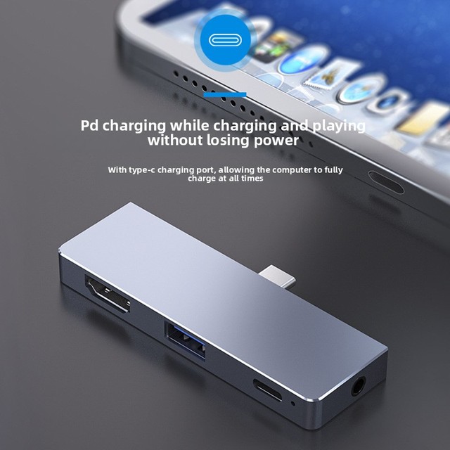 Multi-Function Cross-Border Type-C Docking Station with USB 3.0 for HDMI Converter for Tablets and Notebooks USB-C to USB-A