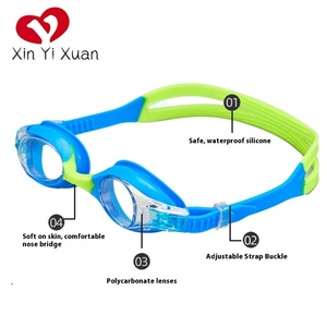 Lunettes de natation en silicone pour enfants avec protection UV, verres en polycarbonate, étanches et anti-buée, pour hommes et femmes - Product Image 4