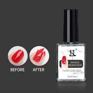 Polish Remover HS Private Label 15ml Magic Nail Polish Remover Easy Apply UV Gel Organic Nail Gel Remover Nail Art Supplies