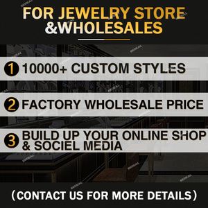 แหวนทองแข็งสำหรับผู้หญิงขายส่ง10K 14K 18K พร้อม VVS Moissanite - Product Image 5