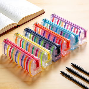 Estuche de Lápices de PVC Transparente, Personalizado de Fábrica, de Gran Capacidad, Impermeable, con Cierre, para Niños, Estuche Escolar de Plástico, Bonito Estuche para Niñas - Product Image 1