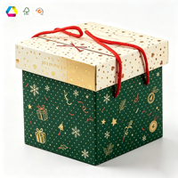 Boîte cadeau pliable personnalisée avec estampage à chaud, boîte cadeau en papier écologique pour festival, mariage, souvenir, emballage de petits articles