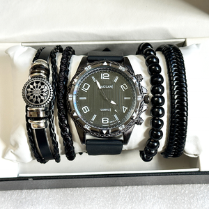 Set di 5 pezzi di lusso orologi Casual da uomo orologi da polso perfetti regalo per lui - Product Image 2