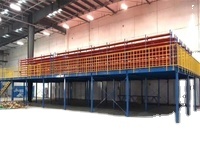 Plateforme de mezzanine industrielle en acier Q235B, système d'étagères de stockage robuste pour entrepôt, rayonnage multi-niveaux pour optimisation de l'espace - Prix