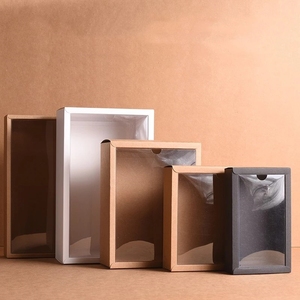 Custom Logo Printed Transparent PVC Window Gift Packaging <strong>Box</strong> Kraft Gift <strong>Box</strong> with clear Window - Product Image 2