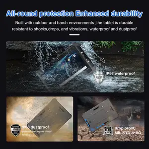10.1inch Tablet 4gb Ram 64gb Rom Waterproof Ip68 4g Lte 10 Inch Android RFID Reader Industrial Tablet Pc Rugged With NFC