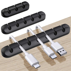 wire organizer line cable clip Silicone Tie Fixer Wire Management organizador Cord Clip Office wire organizer under desk