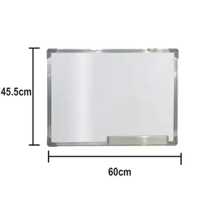 Precio de fábrica al por mayor Oficina 60x45cm pizarra blanca magnética estándar marco de aluminio pizarra mágica