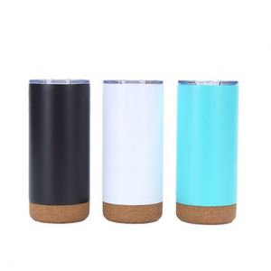 Taza de Viaje de Acero Inoxidable de Doble Capa con Aislamiento al Vacío de 16 oz: Base de Corcho Antideslizante, Tapa a Presión de un Clic a Prueba de Fugas - Product Image 1