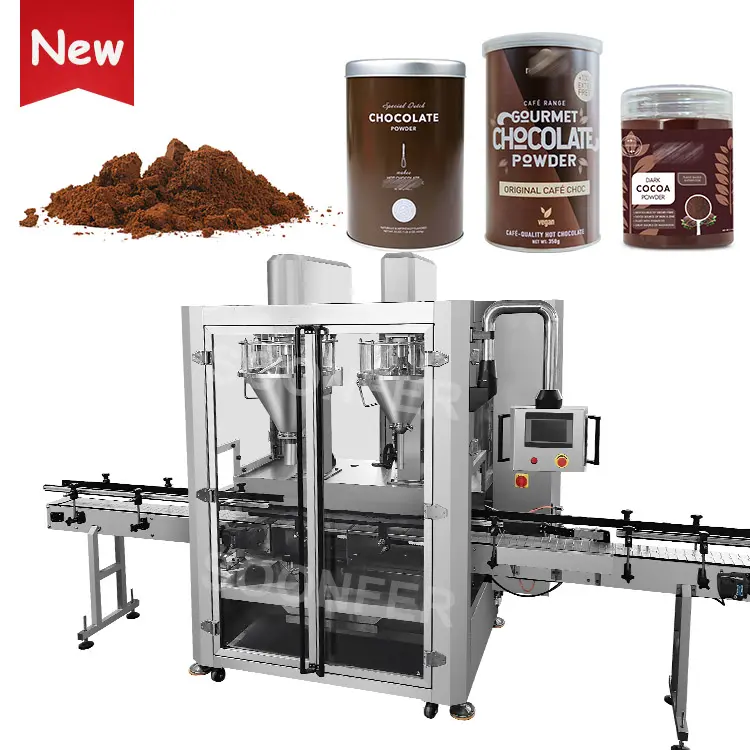 Автоматическая машина для розлива шоколадного порошка, машина для розлива консервных банок какао-порошка