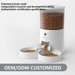 4L Công Suất Lớn Thân Thiện Với Môi Tự Động <span class=keywords><strong>Pet</strong></span> Trung Chuyển Tự Động Thực Phẩm Dispenser Đôi Bát Mờ Con Chó Mèo Thực Phẩm Thông Minh Trung Chuyển - Product Image 2