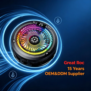 Radiatore Magnetico per Telefono a Semiconduttore con Display RGB Scorrevole e Ventola di Raffreddamento in Alluminio a 100 Giri per Giocatori - Product Image 1