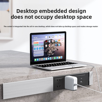 Intelligente Mehrfachsteckdose mit USB Typ-C Stromanschluss, Aluminium-Schiebeabdeckung, OEM-Muster, Großbestellung