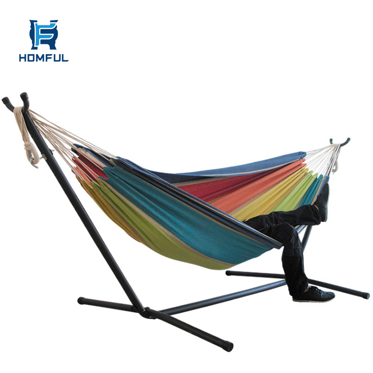 HOMFUL Hammock Berdiri Portabel, Tempat Tidur Gantung Berkemah dengan Dudukan