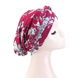 Thiết kế mới Braid Turban Tie khô mô hình thắt nút headwrap đàn hồi chăm sóc tóc <span class=keywords><strong>CHEMO</strong></span> cap pre-tied Polyester Khăn trùm đầu - Product Image 3