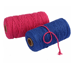 5mm macramé cordon coton tressé fil longueur personnalisée enduit finition torsadée chaussures polyvalentes sacs vêtements violet bleu jaune couleurs - Product Image 2