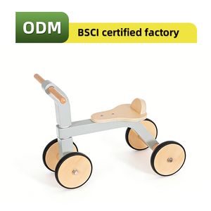 Porteur <span class=keywords><strong>en</strong></span> <span class=keywords><strong>bois</strong></span> à <span class=keywords><strong>4</strong></span> <span class=keywords><strong>roues</strong></span> OEM pour bébé, <span class=keywords><strong>draisienne</strong></span> sans pédales, jouet à pousser pour tout-petit, trotteur coulissant d'intérieur pour enfants de 1 à 3 ans - Product Image 3