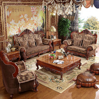 Klassisches Luxuriöses Amerikanisches Landhaus 123 Frei Kombinierbares Sektional-Sofa-Set Hochwertiger Stoff für Heim Villa Apartment Möbel